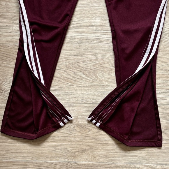 Adidas Burgundy Track Pants with White Accents - Picture 3 of 6